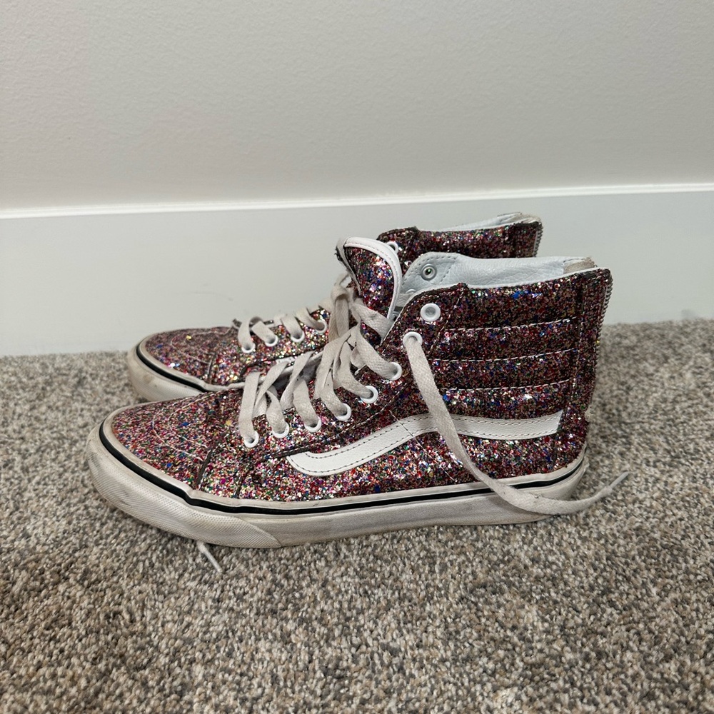 Rainbow Glitter Hightop Vans